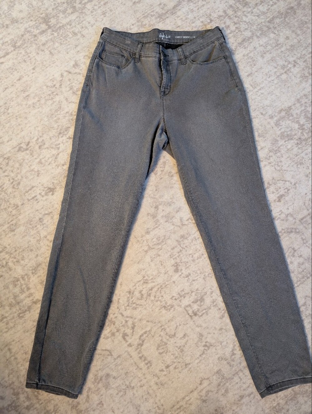 Style & Co Gray Curvy Skinny Pants